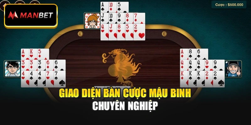 Giao diện bàn cược Mậu Binh chuyên nghiệp